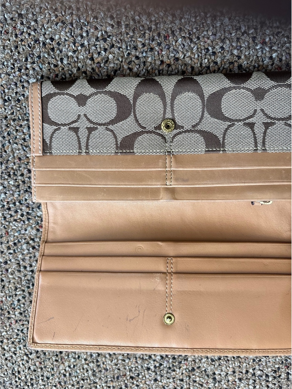 Coach Signature Canvas and Leather Wallet